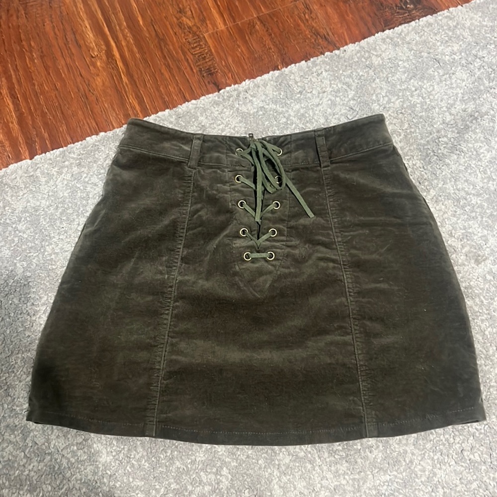 Green Corduroy Skirt